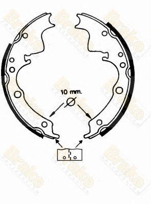 BRAKE ENGINEERING sh2220 -  Комплект тормозных колодок